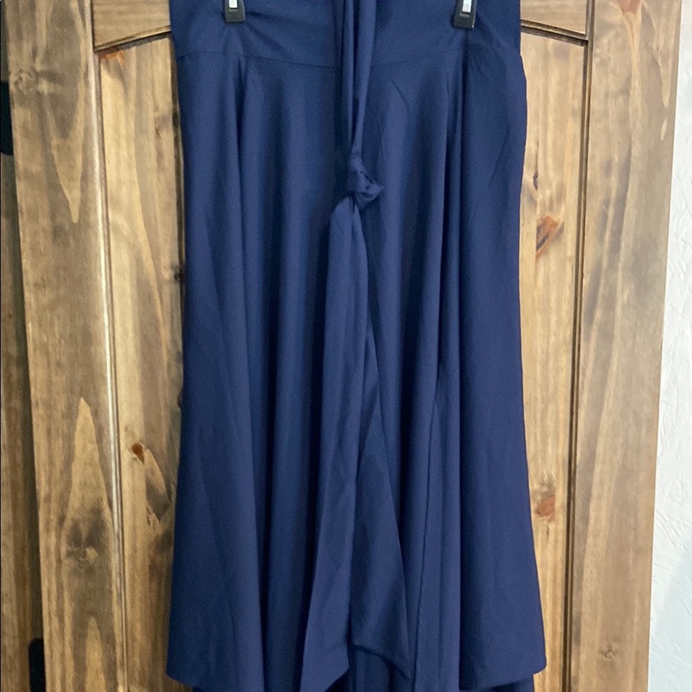 Elegant Navy Midi Skirt